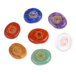 Natural Healing Crystal Set - 7 Chakra Energy Palm Stones