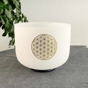 528Hz Crystal Singing Bowl (8 Inch – C Major) - Gold, 8 Inches