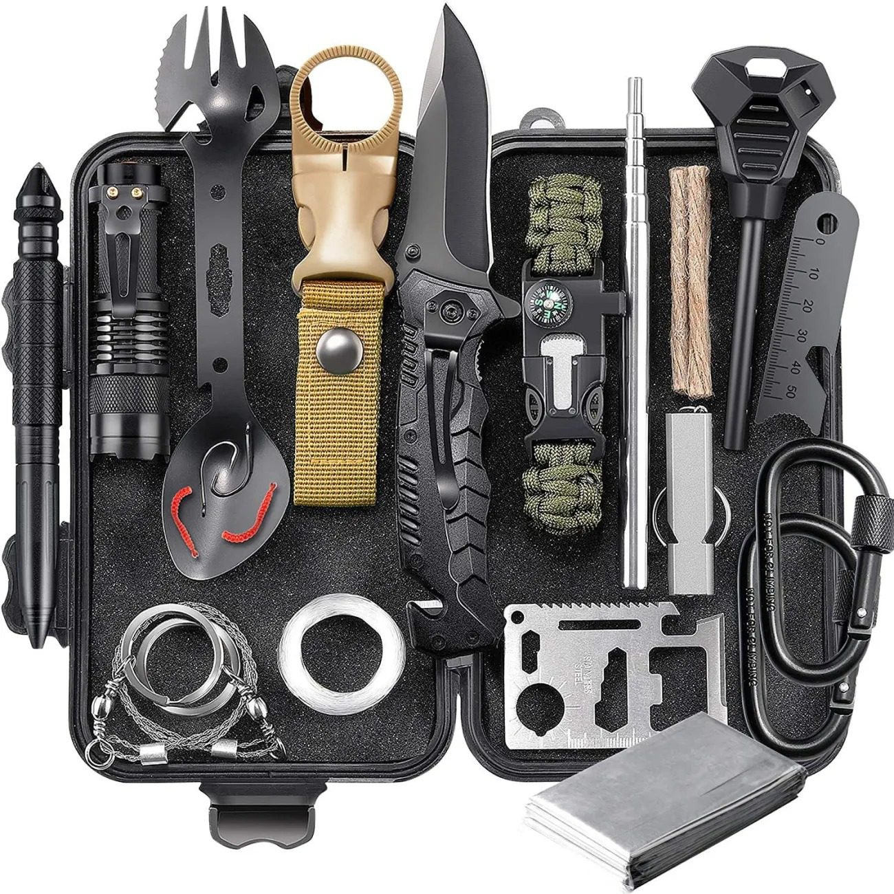 Outdoor Wilderness Survival Kit – Emergency Adventure & Preparedness Tool Set - Image 10