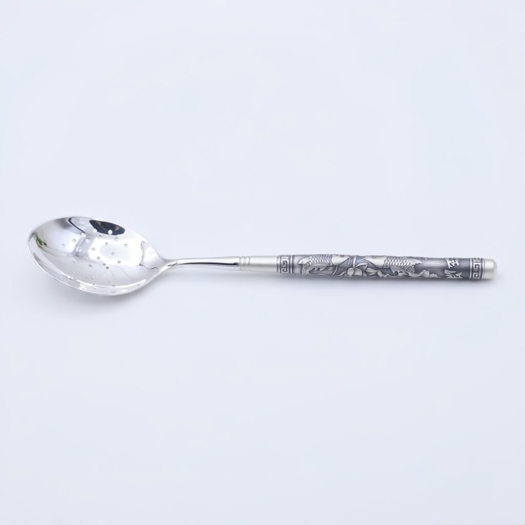 925 Sterling Silver Koi Spoon – Handmade Ornate Ancient Style Craftsmanship