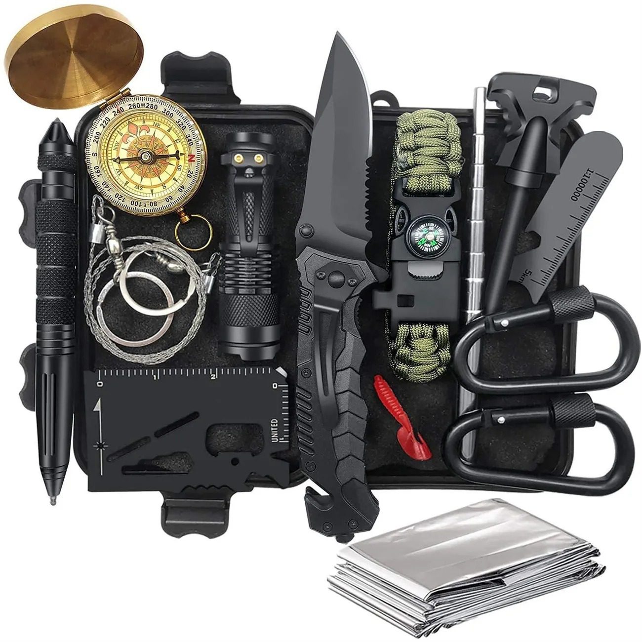Outdoor Wilderness Survival Kit – Emergency Adventure & Preparedness Tool Set - Image 6