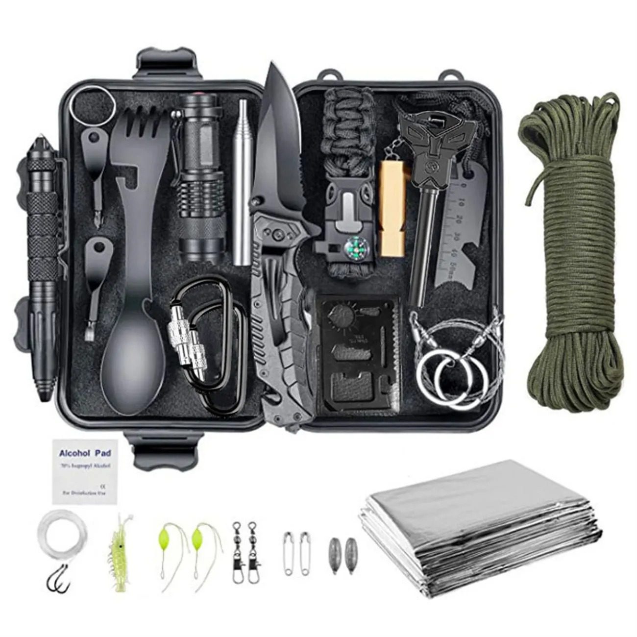Outdoor Wilderness Survival Kit – Emergency Adventure & Preparedness Tool Set - Image 3