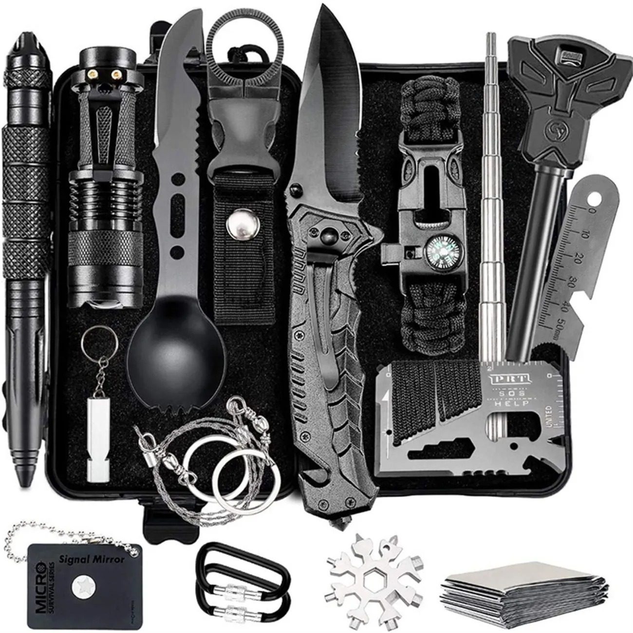 Outdoor Wilderness Survival Kit – Emergency Adventure & Preparedness Tool Set - Image 2