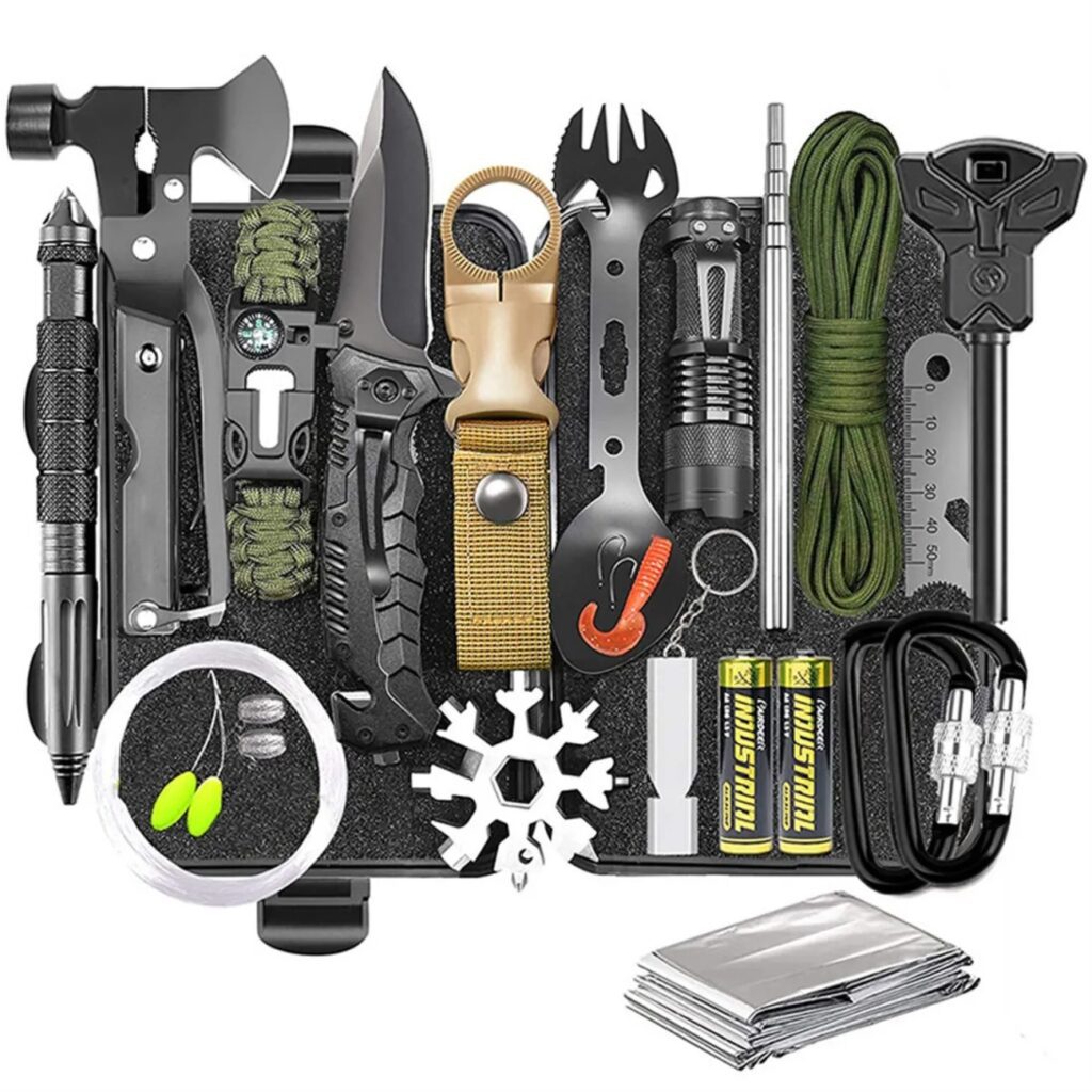 Outdoor Wilderness Survival Kit – Emergency Adventure & Preparedness Tool Set